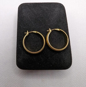 Textured Gold Tone hoops